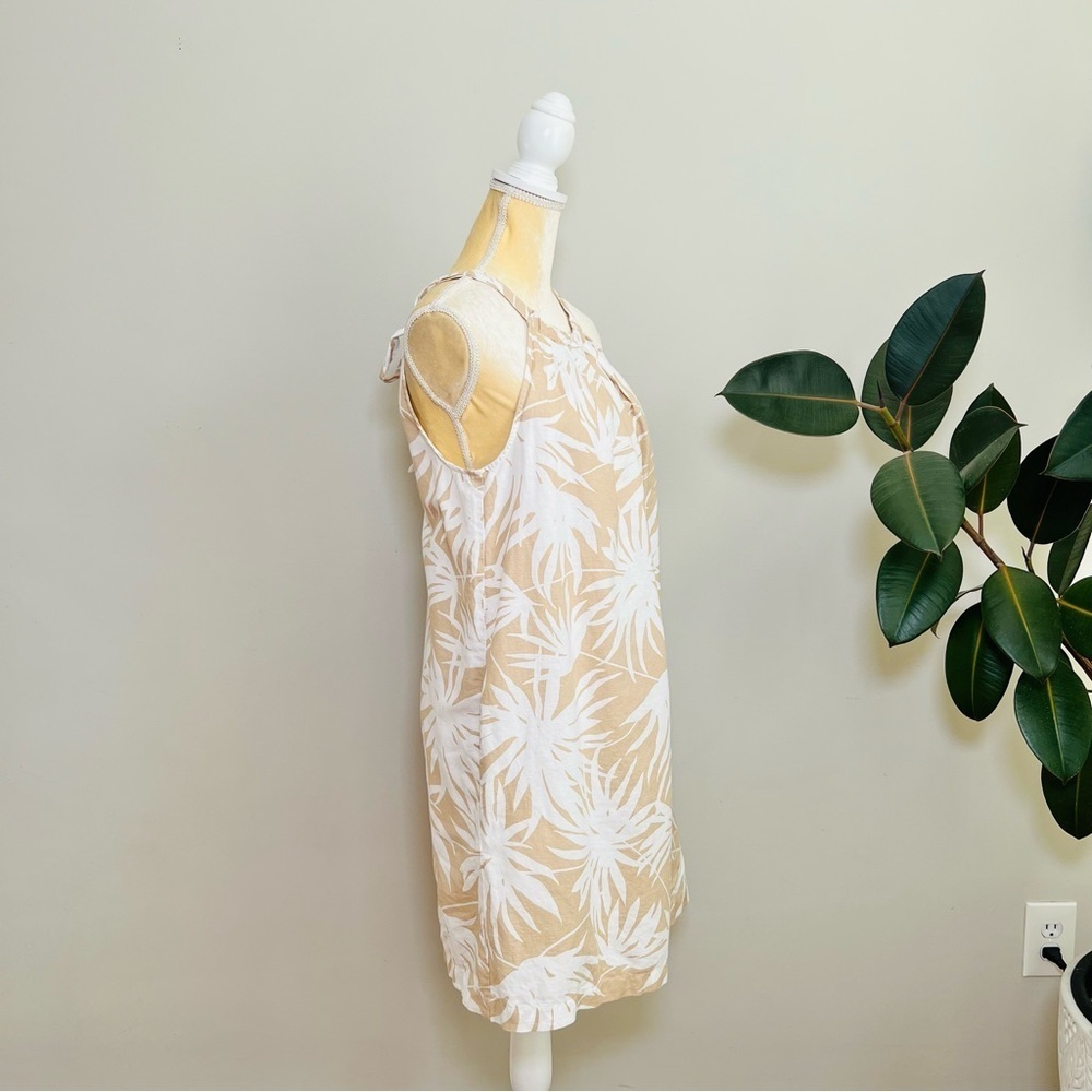 Gap Tie- Back Palm Print Halter Linen Dress - Picture 3 of 9